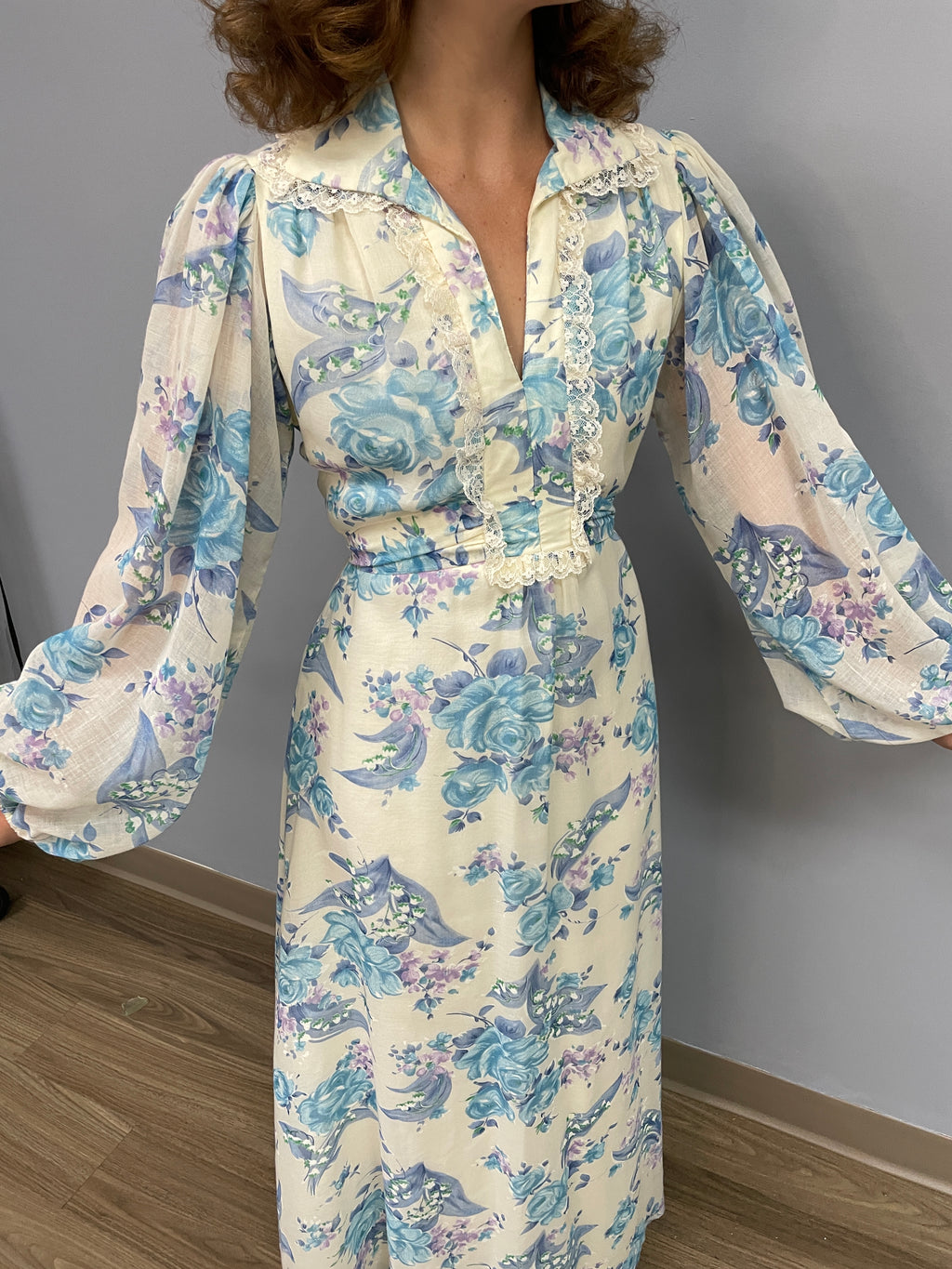 70s ZUM ZUM Floral Prairie Dress