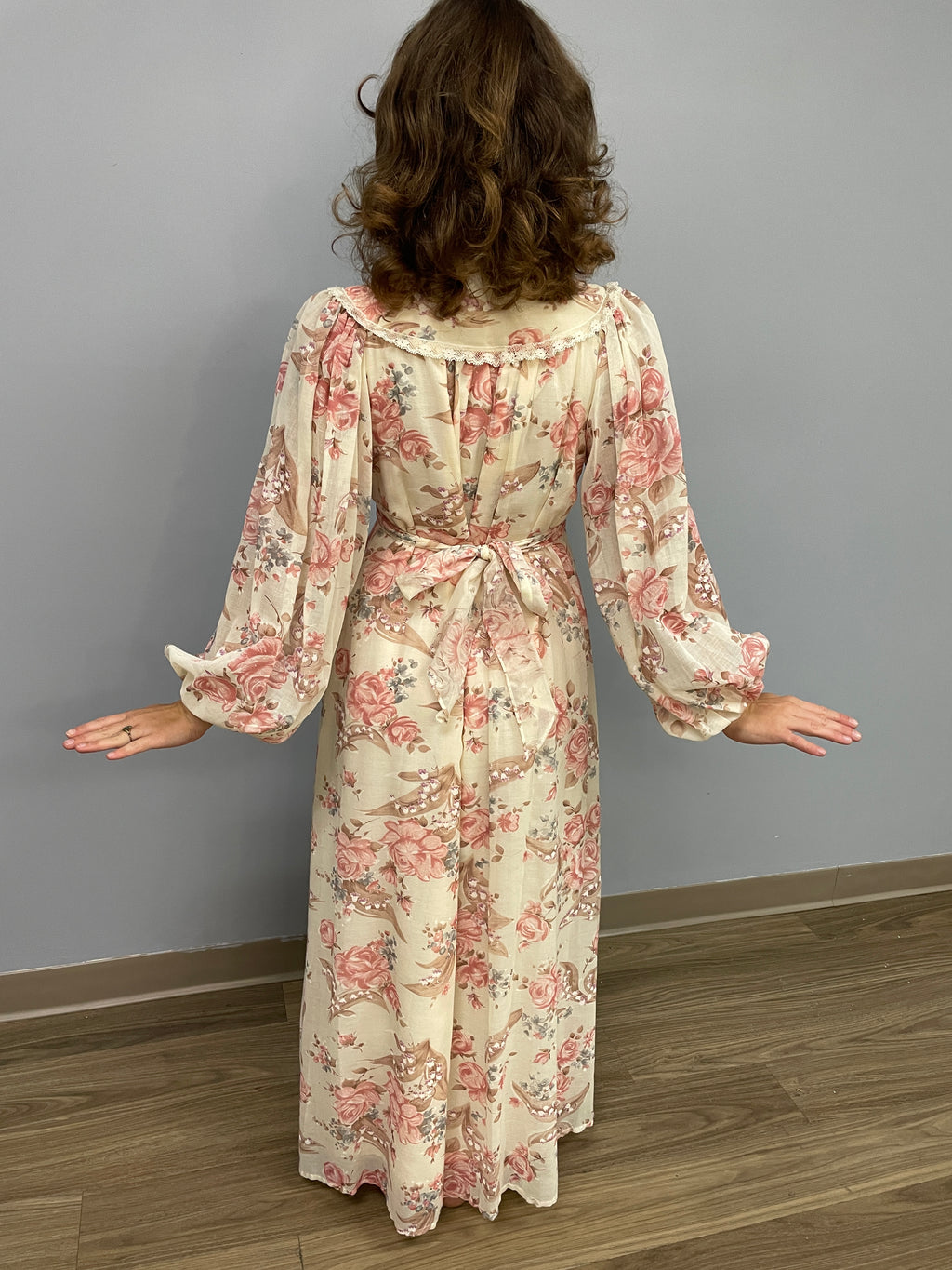 70s Floral Maxi Dress