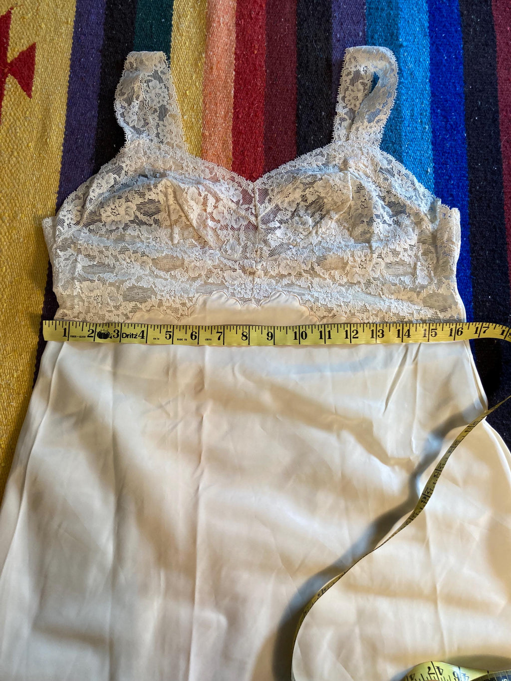1950s Lace Bodice Slip Dress - Romantic Pinup Lingerie, Size 10