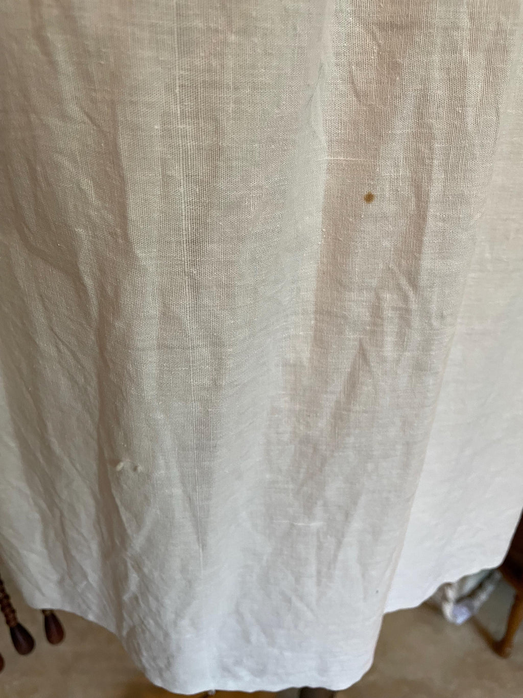 70s Mexican Cotton Dress: Embroidered Flower Muu Muu Kaftan, Size 4/6
